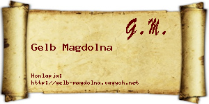 Gelb Magdolna névjegykártya